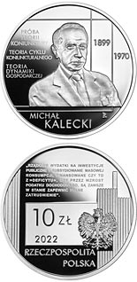 10 zloty coin Michał Kalecki | Poland 2022