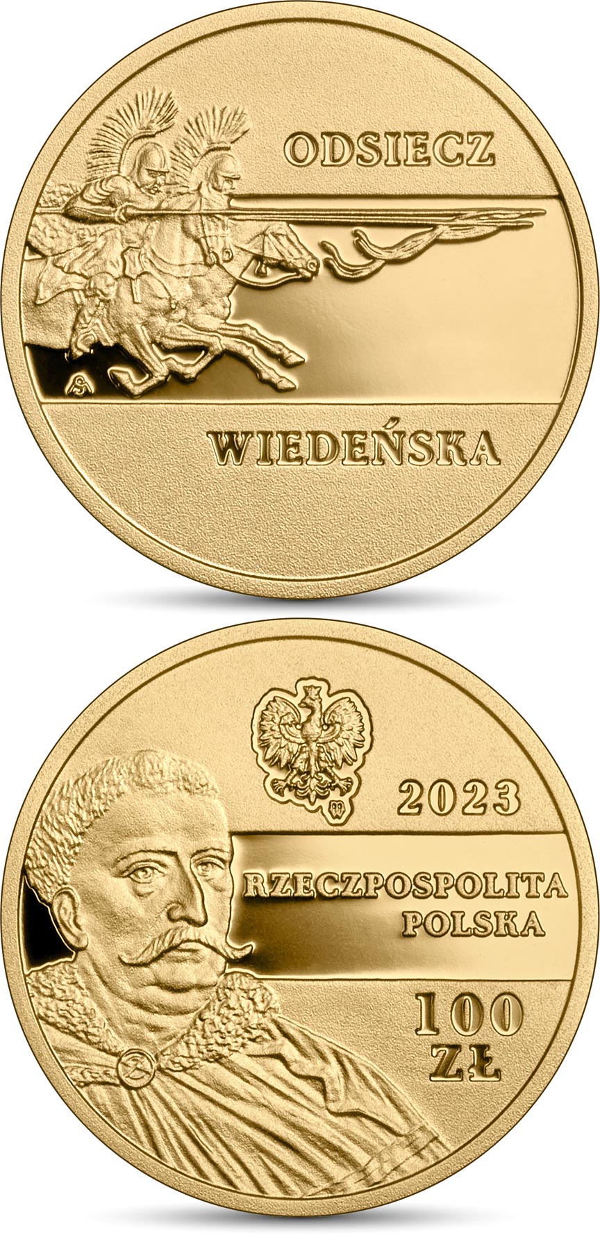 Image of 100 zloty coin - The Battle of Vienna
 | Poland 2023.  The Gold coin is of Proof quality.
