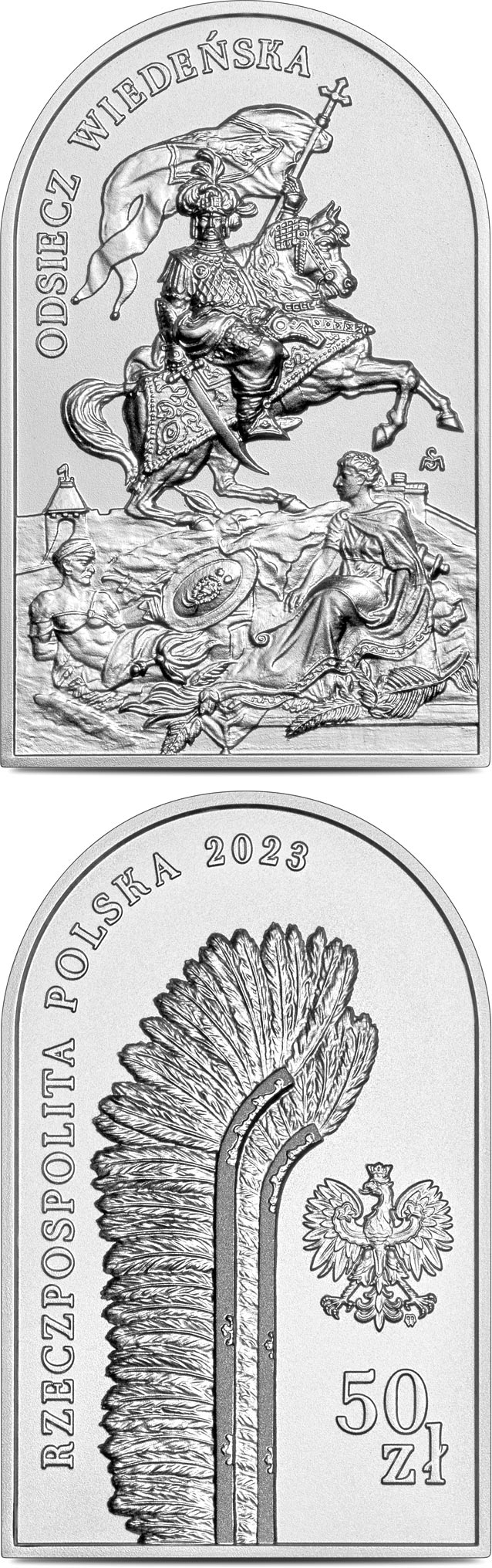 Image of 50 zloty coin - The Battle of Vienna
 | Poland 2023.  The Silver coin is of Proof quality.