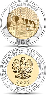 5 zloty coin The Town Hall in Brzeg | Poland 2025