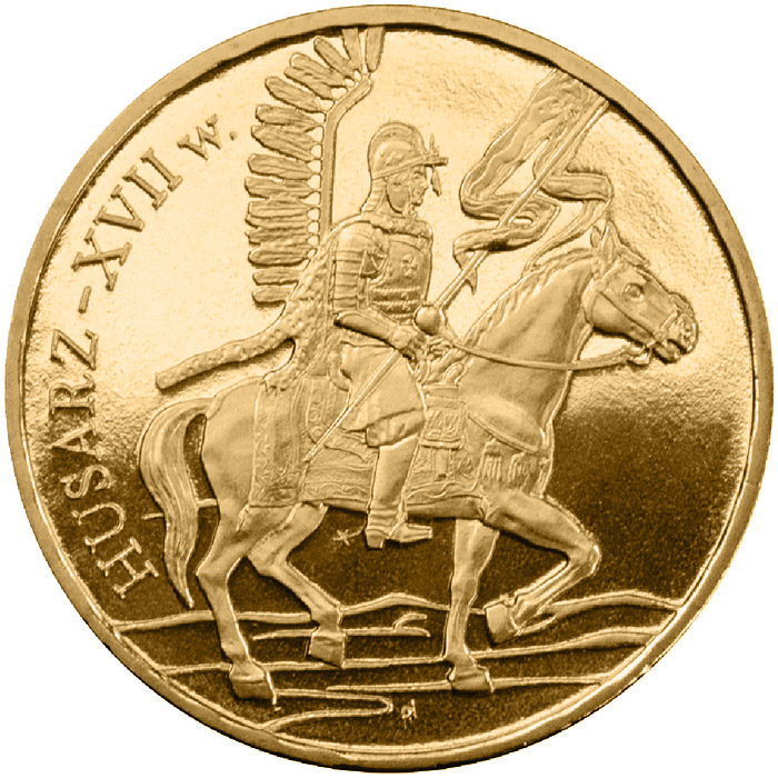 Image of 2 zloty coin - Winged cavalryman 17th Century | Poland 2009.  The Nordic gold (CuZnAl) coin is of UNC quality.
