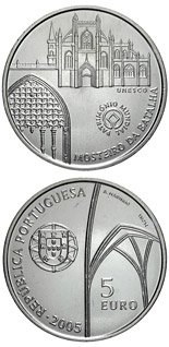 5 euro coin Batalha Monastery | Portugal 2005