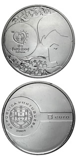 8 euro coin Football European Championship 2004 - The goal shot | Portugal 2004