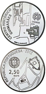 2.5 euro coin Historic Centre of Guimarães | Portugal 2012