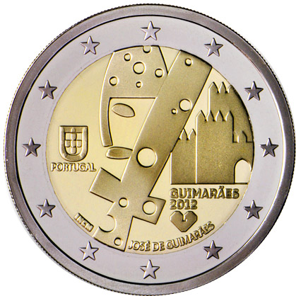 Image of 2 euro coin - Guimarães - Capital Europeia da Cultura em 2012 | Portugal 2012