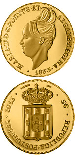 5 euro coin Peça 1833 – Degolada, de D. Maria II | Portugal 2013