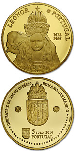 5 euro coin D. Leonor of Portugal  | Portugal 2014