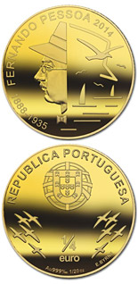 0.25 euro coin Fernando António Nogueira Pessoa | Portugal 2014