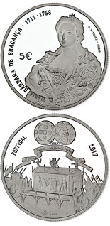 5 euro coin D. Maria Bárbara | Portugal 2017