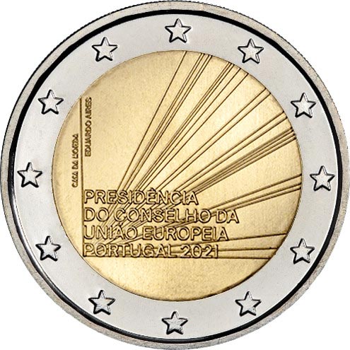 Image of 2 euro coin - Presidency of the Council of the European Union | Portugal 2021