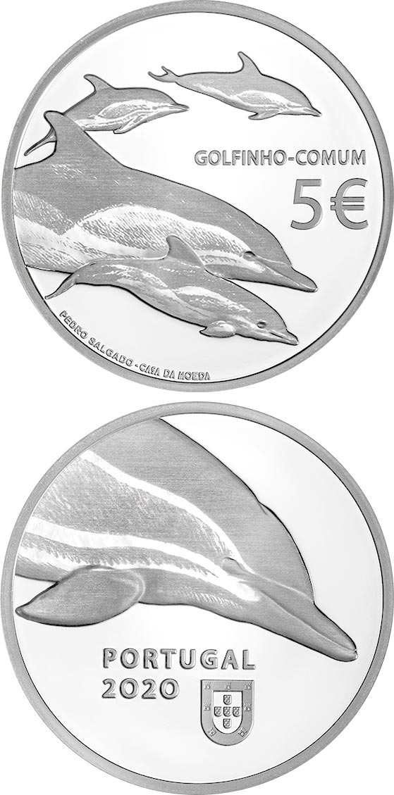 Image of 5 euro coin - The Dolphin | Portugal 2020