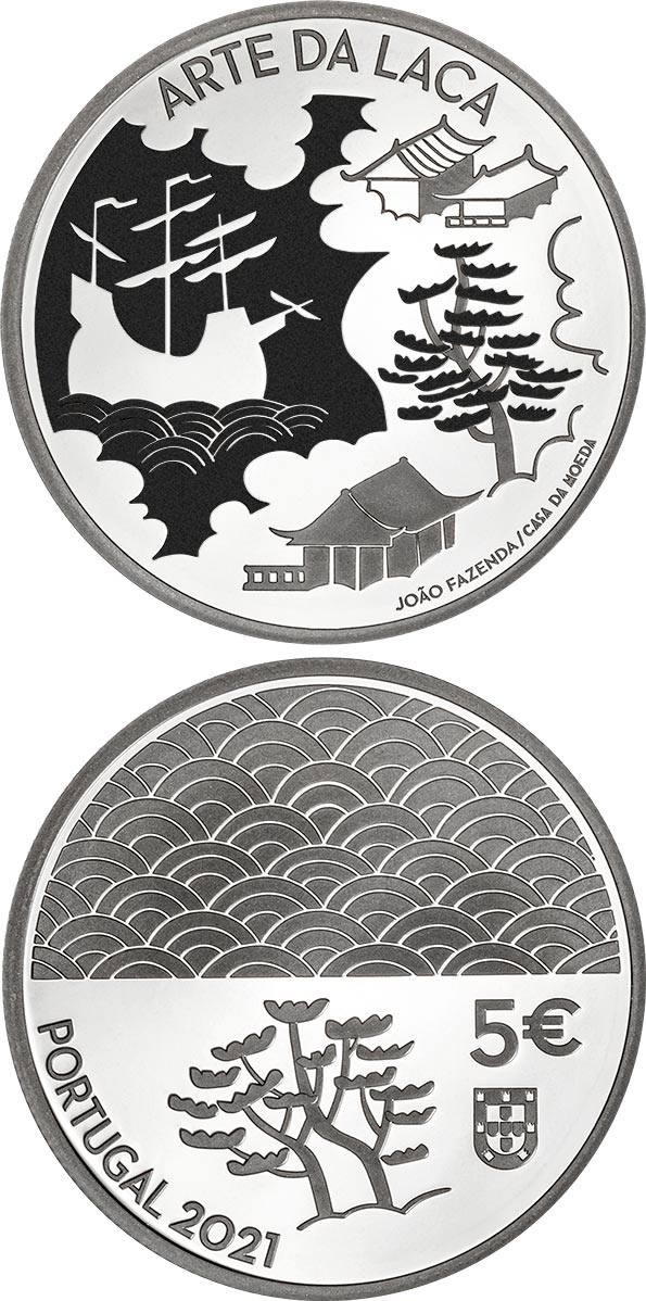 Image of 5 euro coin - A Arte da Laca | Portugal 2021