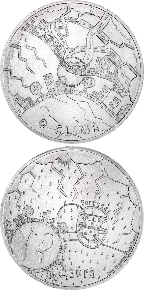 Image of 5 euro coin - The Climate | Portugal 2022