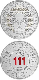 7.5 euro coin 111th Anniversary of Iseg (Lisbon School
of Economics and Management) | Portugal 2022