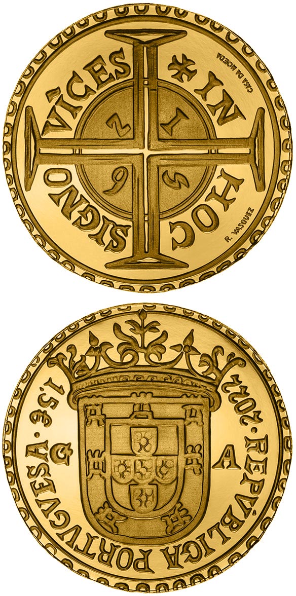Image of 1.5 euro coin - Ingenious | Portugal 2022.  The Gold coin is of Proof quality.