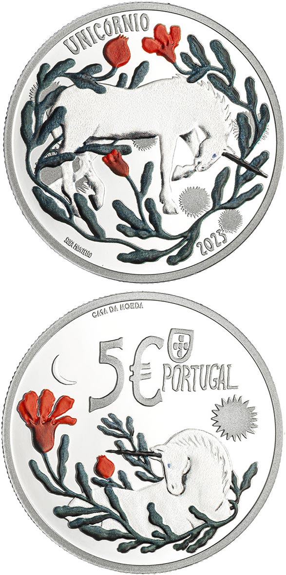 Image of 5 euro coin - The Unicorn | Portugal 2023