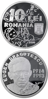10 leu coin 100 years since Eugen Drăguțescu’s birth | Romania 2014