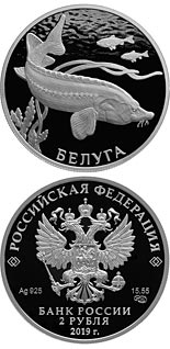 2 ruble coin Beluga | Russia 2019