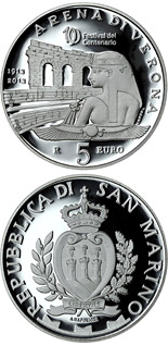 5 euro coin 100th Anniversary of the Verona Festival | San Marino 2013