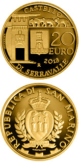 20 euro coin Architectural Elements: Castle of Serravalle | San Marino 2013