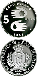 5 euro coin EXPO Milano 2015 | San Marino 2015