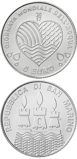 5 euro coin World Water Day | San Marino 2017