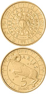 5 euro coin Aries | San Marino 2018