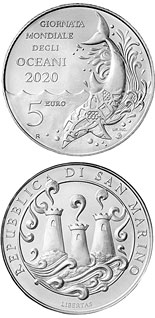 5 euro coin World Oceans Day | San Marino 2020