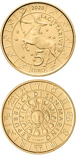 5 euro coin Saggitarius | San Marino 2020