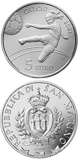 5 euro coin Football 2021 | San Marino 2021