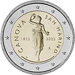 2 euro coin 200th Anniversary of the Birth of Antonio Canova | San Marino 2022
