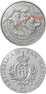 10 euro coin Victory in skeet shooting in Tokyo | San Marino 2021