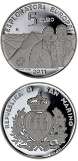 5 euro coin European Explorers: Antonio and Roberto Pazzaglia | San Marino 2011
