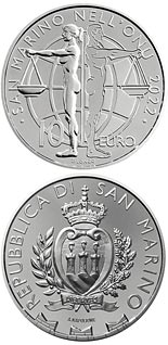 10 euro coin 30th anniversary of San Marino in the UN | San Marino 2022