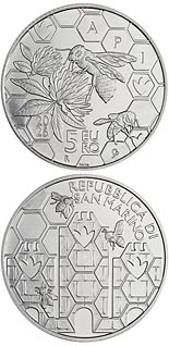 5 euro coin Bees | San Marino 2026