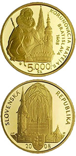 5000 crowns coin The Bratislava Coronations - 400th Anniversary of the Coronation of Matthias II | Slovakia 2008