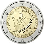 2 euro coin 20th Anniversary of the Start of the Velvet Revolution | Slovakia 2009