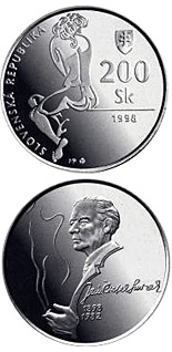 200 crowns coin The centenary of the birth of Jan Smrek | Slovakia 1998