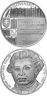 10 euro coin 300th anniversary of the birth of Adam František Kollár | Slovakia 2018