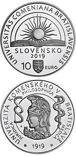 10 euro coin 100th anniversary of the establishment of Comenius University in Bratislava | Slovakia 2019
