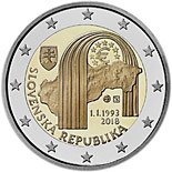 2 euro coin 25th anniversary of the establishment of the Slovak Republic | Slovakia 2018