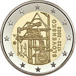 2 euro coin 300th anniversary of the construction of the first atmospheric steam engine in continental Europe | Slovakia 2022