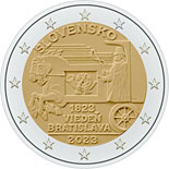 2 euro coin 200th Anniversary of the Regular Start of Horse-drawn Express Mail
Vienna - Bratislava | Slovakia 2023
