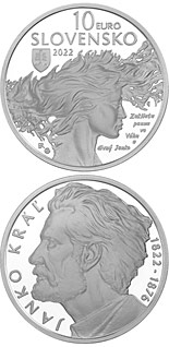10 euro coin 200th anniversary of the birth of Janko Kráľ | Slovakia 2022