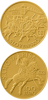 100 euro coin 1400th anniversary of the establishment of Samo's Empire | Slovakia 2023