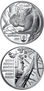 10 euro coin UNESCO World Heritage Primeval Beech Forests of the Carpathians | Slovakia 2015