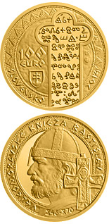 100 euro coin Rastislav, Ruler of Great Moravia  | Slovakia 2014