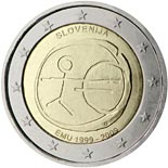 2 euro coin 10th Anniversary of the Introduction of the Euro | Slovenia 2009
