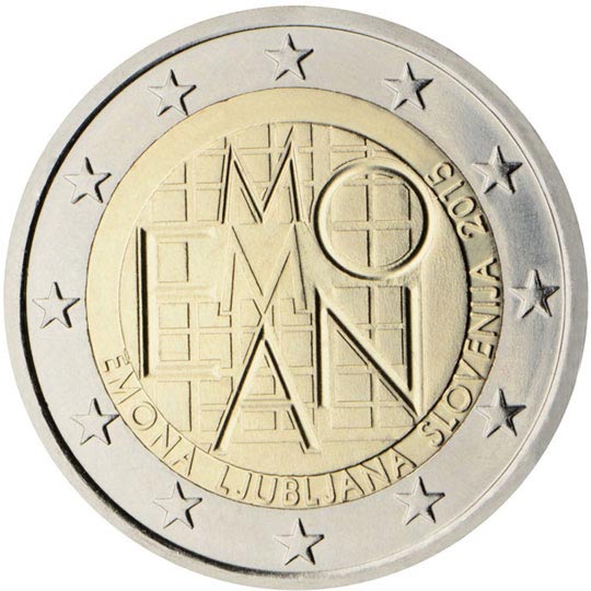 Image of 2 euro coin - 2000th Anniversary of the Founding of Emona | Slovenia 2015