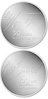30 euro coin 100th anniversary of the May Declaration | Slovenia 2017